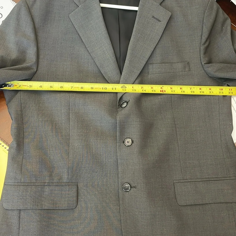 Haggar Men’s Blazer Suit Jacket Dark Grey Size 44R - Picture 11 of 11